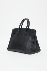 Hermès 2001 Noir Ardennes Birkin 35 Bag