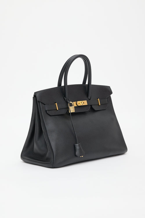 Hermès 2001 Noir Ardennes Birkin 35 Bag