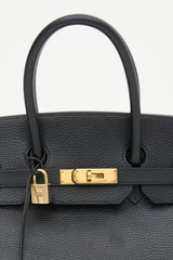 Hermès 2001 Noir Ardennes Birkin 35 Bag