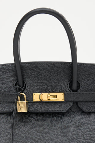 Hermès 2001 Noir Ardennes Birkin 35 Bag