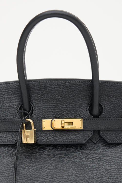 Hermès 2001 Noir Ardennes Birkin 35 Bag