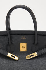 Hermès 2001 Noir Ardennes Birkin 35 Bag