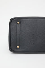 Hermès 2001 Noir Ardennes Birkin 35 Bag