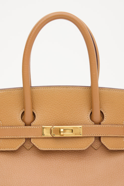 Hermès 1996 Natural Sable Ardennes Birkin 35 Bag