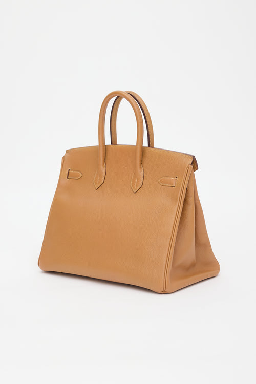 Hermès 1996 Natural Sable Ardennes Birkin 35 Bag