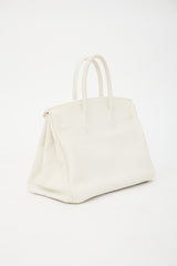Hermès 2010 Blanc Swift Birkin 35 Bag