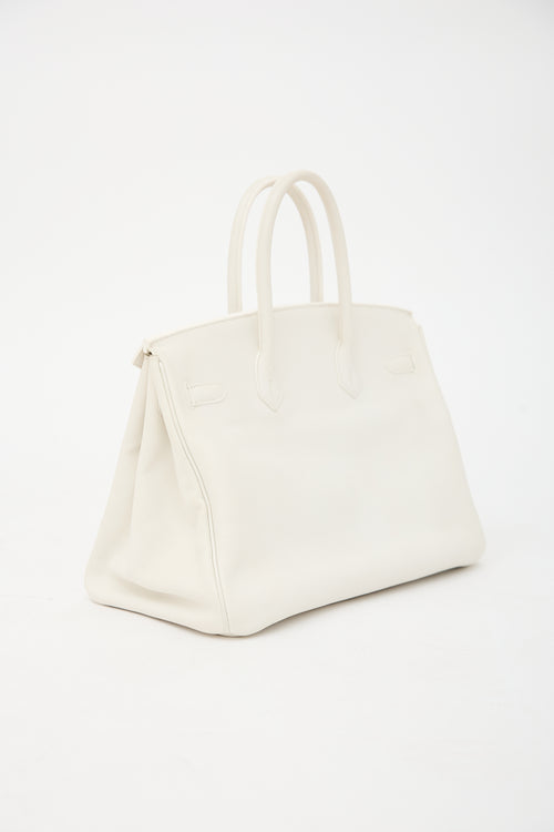 Hermès 2010 Blanc Swift Birkin 35 Bag