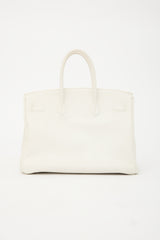 Hermès 2010 Blanc Swift Birkin 35 Bag