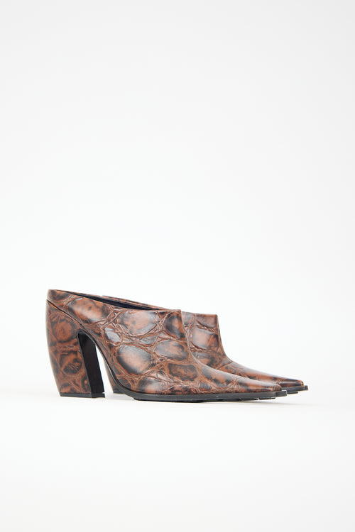 Bottega Veneta Embossed Leather Tex Mule