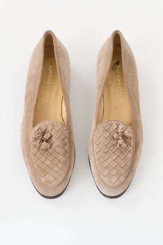 Bottega Veneta Suede Intrecciato Loafer