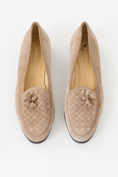 Bottega Veneta Suede Intrecciato Loafer