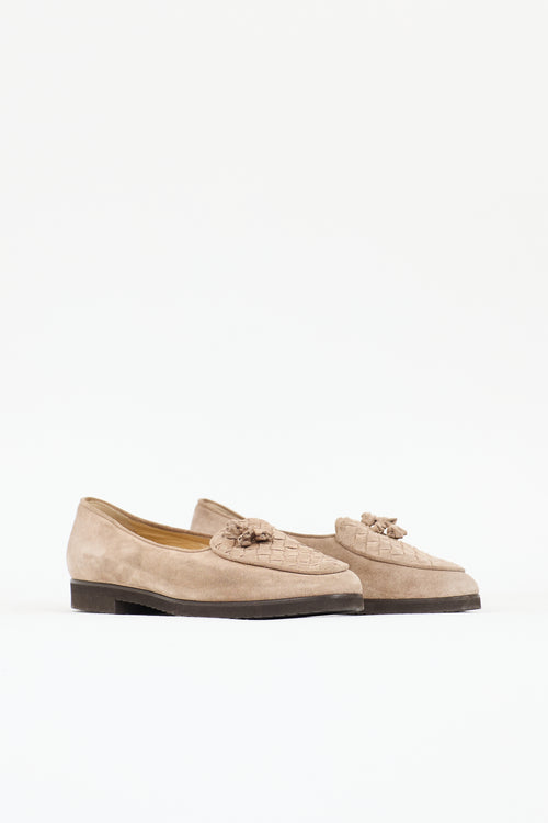 Bottega Veneta Suede Intrecciato Loafer