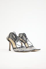 Bottega Veneta Stretch Crystal Web Sandal