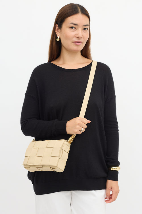 Bottega Veneta Leather Intreccio Cassette Crossbody Bag