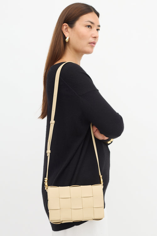 Bottega Veneta Leather Intreccio Cassette Crossbody Bag