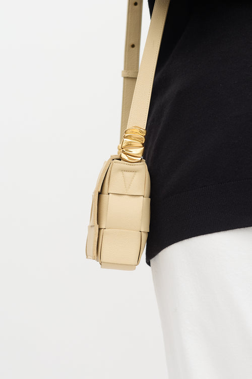 Bottega Veneta Leather Intreccio Cassette Crossbody Bag