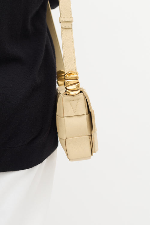 Bottega Veneta Leather Intreccio Cassette Crossbody Bag