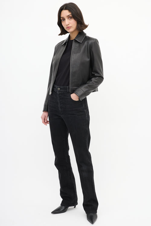 Bottega Veneta PF 2019 Washed Black High Waist Jeans