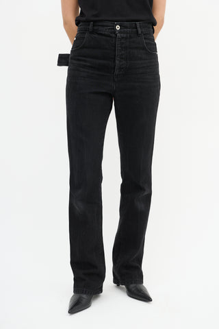 Bottega Veneta PF 2019 Washed Black High Waist Jeans