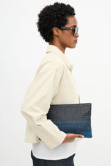 Bottega Veneta Leather Intrecciato Zip Pouch
