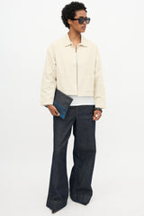Bottega Veneta Leather Intrecciato Zip Pouch
