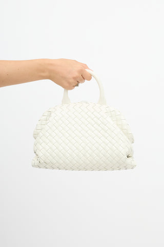Bottega Veneta Patent Intrecciato Mini Handle Bag