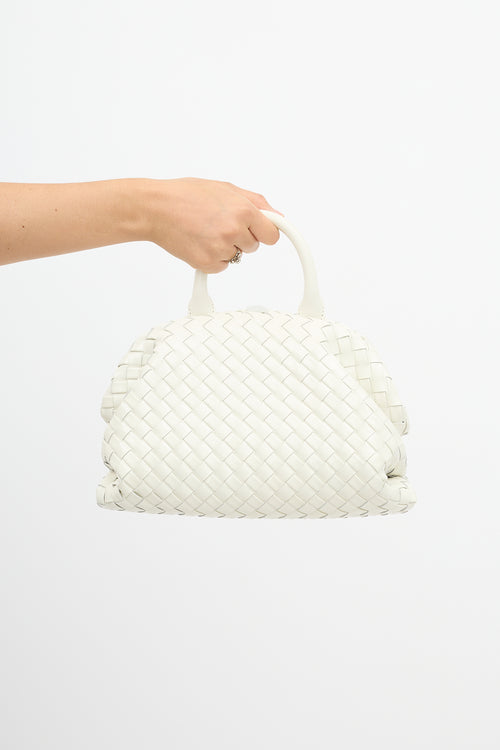 Bottega Veneta Patent Intrecciato Mini Handle Bag