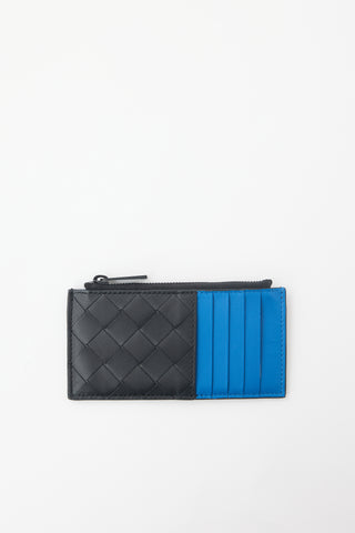 Bottega Veneta Intrecciato Leather Zippered Card Case