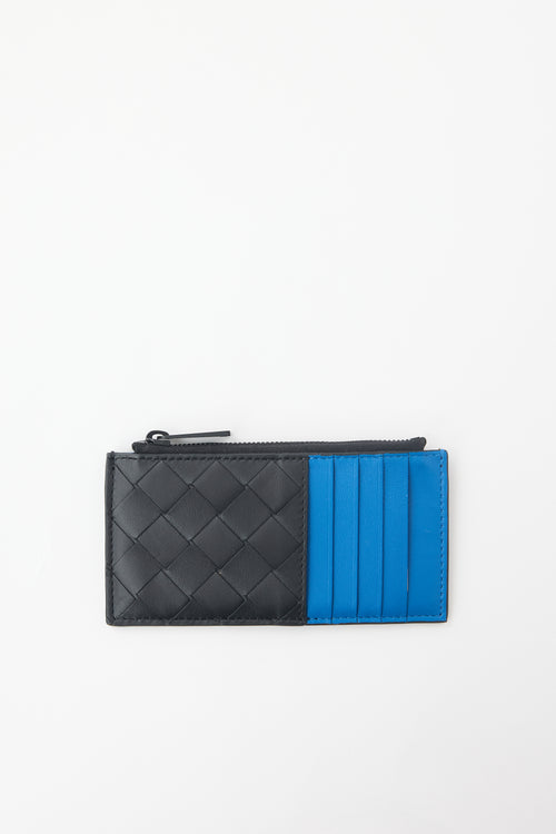 Bottega Veneta Intrecciato Leather Zippered Card Case