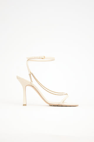 Bottega Veneta Leather Stretch Chain Sandal