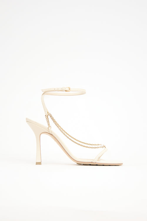 Bottega Veneta Leather Stretch Chain Sandal
