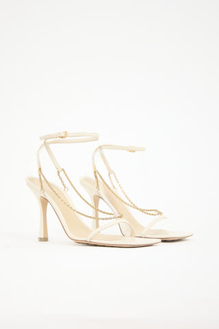 Bottega Veneta Leather Stretch Chain Sandal