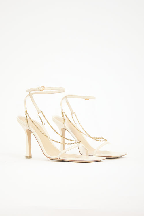 Bottega Veneta Leather Stretch Chain Sandal
