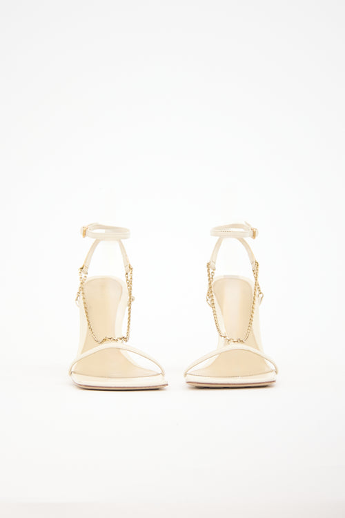 Bottega Veneta Leather Stretch Chain Sandal