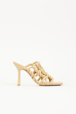 Bottega Veneta Knotted Leather Stretch Sandal