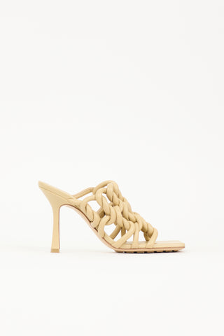 Bottega Veneta Knotted Leather Stretch Sandal