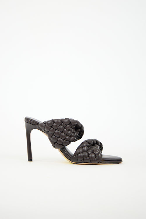 Bottega Veneta Padded Leather Curve Twisted Sandal