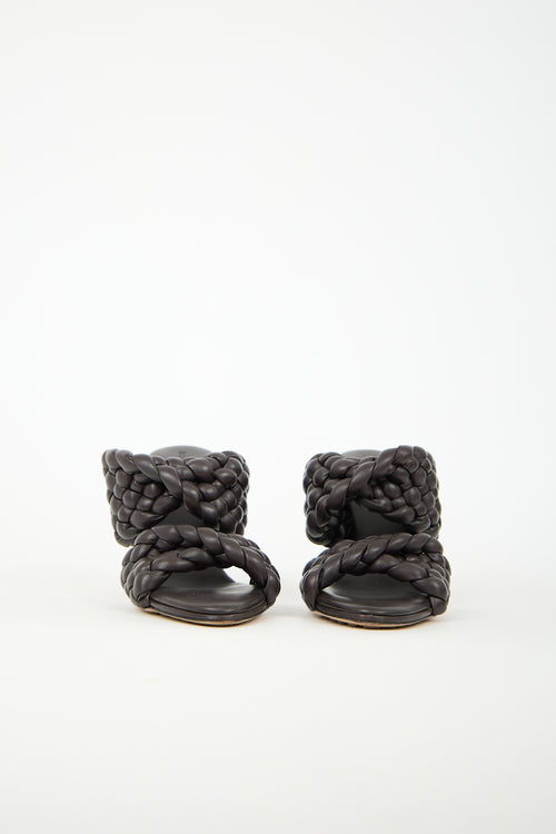 Bottega Veneta Padded Leather Curve Twisted Sandal