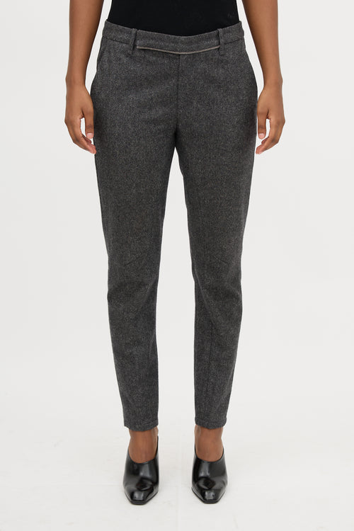 Brunello Cucinelli Wool Slim Trouser