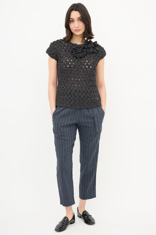 Brunello Cucinelli Crochet Flower Vest