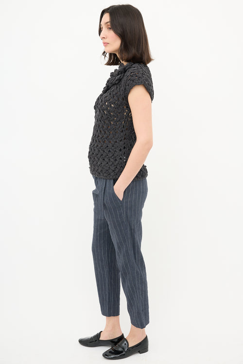 Brunello Cucinelli Crochet Flower Vest