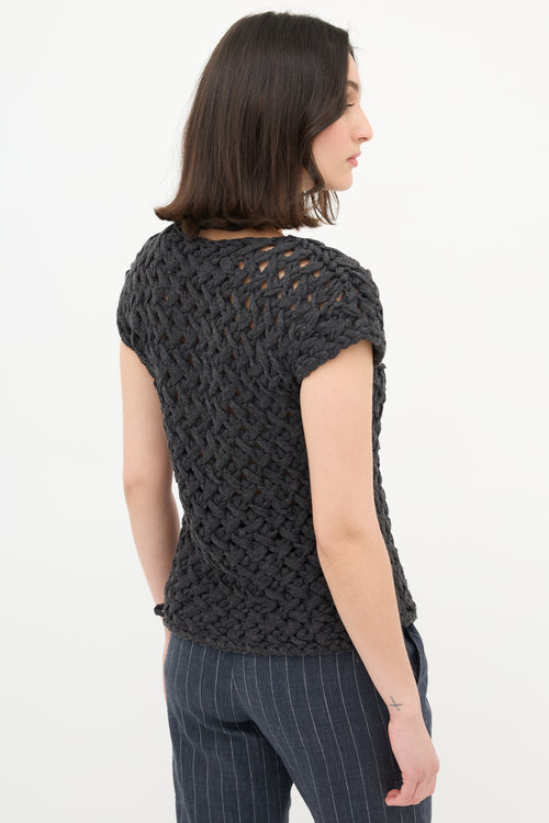 Brunello Cucinelli Crochet Flower Vest