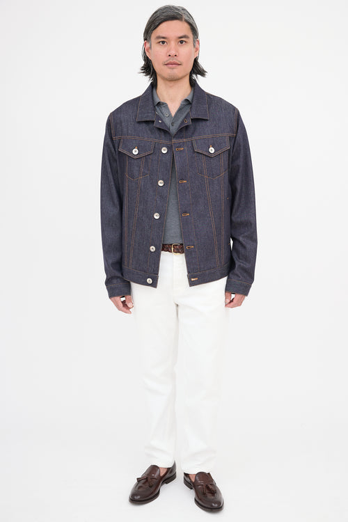 Brunello Cucinelli Wool Denim Finish Jacket