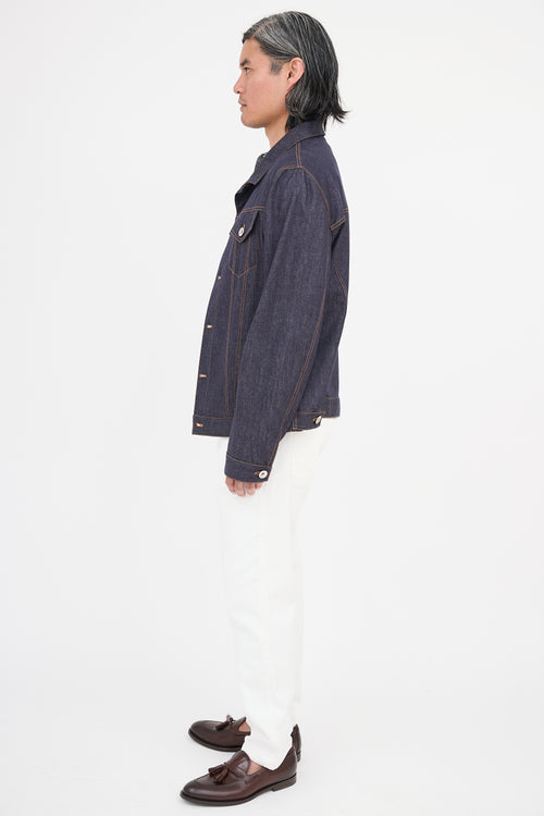 Brunello Cucinelli Wool Denim Finish Jacket