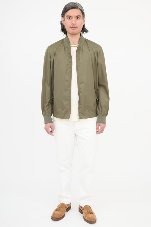 Brunello Cucinelli Nylon Bomber Jacket