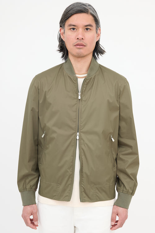 Brunello Cucinelli Nylon Bomber Jacket