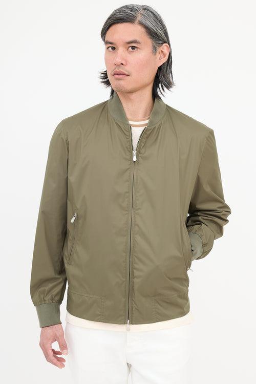 Brunello Cucinelli Nylon Bomber Jacket
