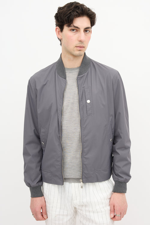 Brunello Cucinelli Nylon Bomber Jacket