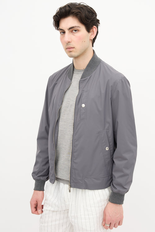 Brunello Cucinelli Nylon Bomber Jacket