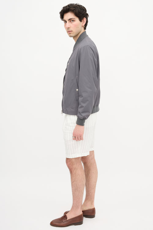 Brunello Cucinelli Nylon Bomber Jacket